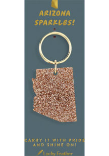 Arizona Glitter State Keychain