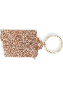 Iowa Glitter State Keychain