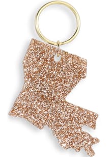 Louisiana Glitter State Keychain