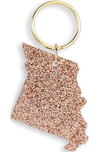 Missouri Glitter State Keychain