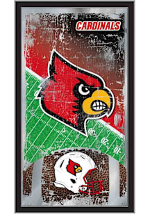 Louisville Cardinals Football Hanging Back Bar Mirror