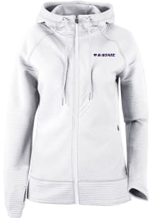 Womens K-State Wildcats White Columbia Pack It Up Long Sleeve Full Zip Jacket