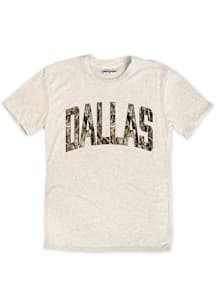 Dallas Ft Worth Womens Oatmeal Camo Wordmark Short Sleeve T-Shirt
