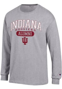 Mens Indiana Hoosiers Grey Champion Pill Alumni Jersey Tee