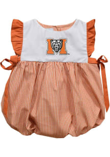 Vive La Fete Mercer Bears Baby Girls Orange Gingham Bubble Short Sleeve Dress