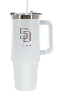 San Diego Padres Dad 40oz Stainless Steel Tumbler - White