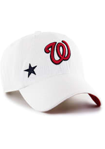47 Washington Nationals White Confetti Clean Up Womens Adjustable Hat