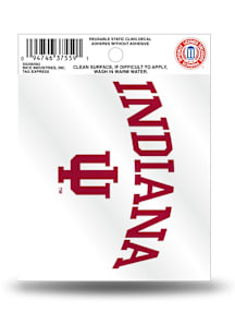 Indiana Hoosiers Secondary Logo Auto Static Cling Decal - Crimson