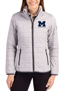 Womens Michigan Wolverines Ash Cutter and Buck Letterwinners M Club Rainier PrimaLoft Heavy Weight..