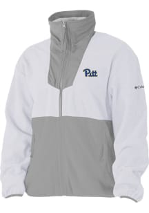 Womens Pitt Panthers White Columbia Sequoia Light Weight Jacket