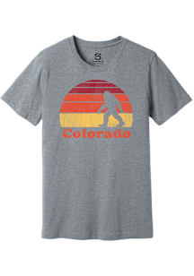 Summit Sportswear Colorado Grey Sunset Sasquatch Short Sleeve Fashion T Shirt