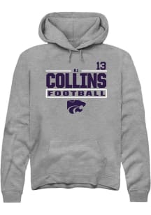 RJ Collins Rally Mens Graphite K-State Wildcats NIL Stacked Box Player Hood