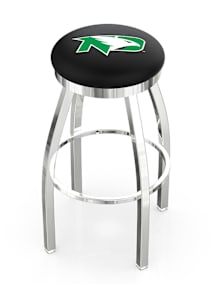 North Dakota Fighting Hawks Chrome Pub Stool - Silver