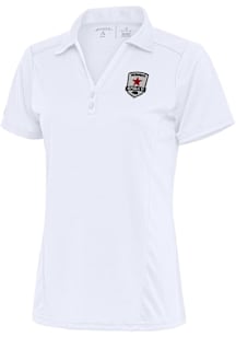 Antigua Sacramento Republic FC Womens White Tribute Short Sleeve Polo Shirt