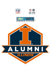 Orange Illinois Fighting Illini 3&quot; Alumni Durable Stickers