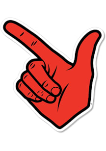 Texas Tech Red Raiders 2" Guns Up Hand Dizzler Stickers - Red