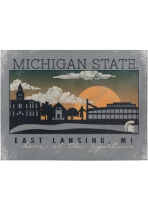 Michigan State Spartans Campus Scene 9x12 Wall Art