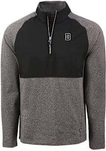 Cutter and Buck University of Massachusetts Dartmouth Mens Black Adapt Eco Hybrid Long Sleeve Qtr..