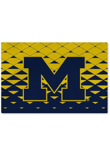 Black Michigan Wolverines Washable Rug Interior Rug
