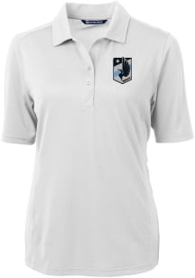 Cutter and Buck Minnesota United FC Womens White Virtue Eco Pique Short Sleeve Polo Shirt