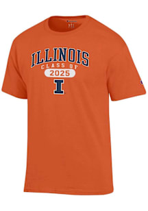 Champion Illinois Fighting Illini Orange Class of 2025 Pill Jersey Short Sleeve T Shirt