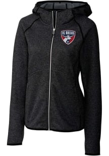 Cutter and Buck FC Dallas Womens Charcoal Mainsail Long Sleeve Full Zip Jacket