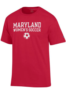 Maryland Terrapins Red Champion Womens Soccer Short Sleeve T Shirt