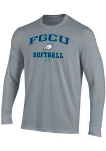 Under Armour Florida Gulf Coast Eagles Grey Softball Performance Long Sleeve T Shirt