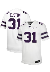 Monterrio Elston Nike Mens White K-State Wildcats NIL Game Football Jersey