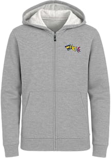 Toddler Grey Drexel Dragons Henry Long Sleeve Full Zip Sweatshirt