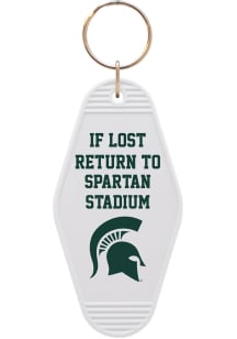 Green Michigan State Spartans Motel Keychain