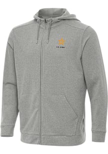 Antigua Army Mens Grey Effortless Long Sleeve Full Zip Jacket