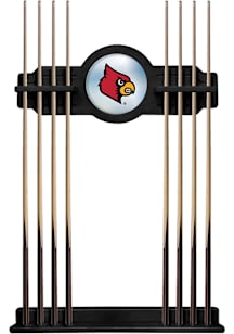 Louisville Cardinals Solid Wood Cue Rack Pool Table