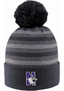 LogoFit Northwestern Wildcats Dark Grey Doc Marled Mens Knit Hat