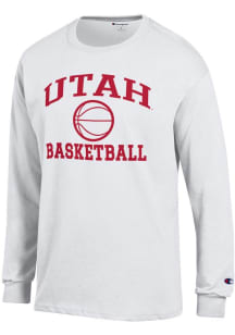 Champion Utah Utes White Basketball Jersey Long Sleeve T Shirt