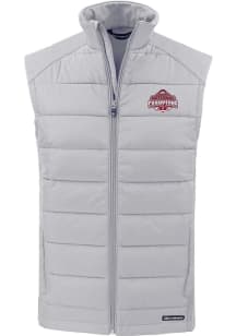 Mens Ohio State Buckeyes Grey Cutter and Buck 2024 Football National Champion Evoke Vest