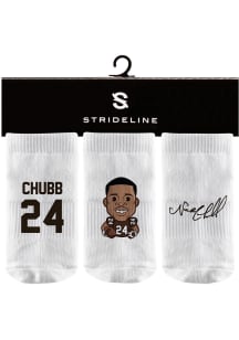 Nick Chubb  Strideline Cleveland Browns 3 Pack Baby Quarter Socks