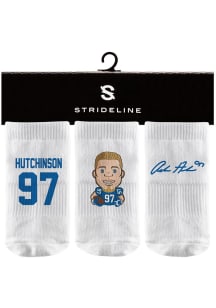 Aidan Hutchinson  Strideline Detroit Lions 3 Pack Baby Quarter Socks