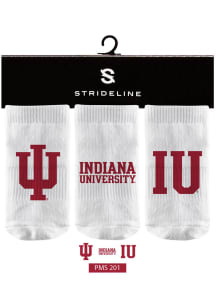 Indiana Hoosiers Strideline 3 Pack Baby Quarter Socks - Red