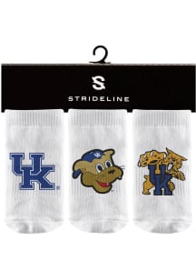 Strideline Kentucky Wildcats 3 Pack Baby Quarter Socks
