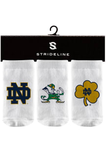 Strideline Notre Dame Fighting Irish 3 Pack Baby Quarter Socks