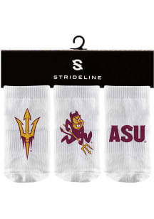 Strideline Arizona State Sun Devils 3 Pack Baby Quarter Socks