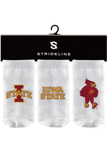 Strideline Iowa State Cyclones 3 Pack Baby Quarter Socks