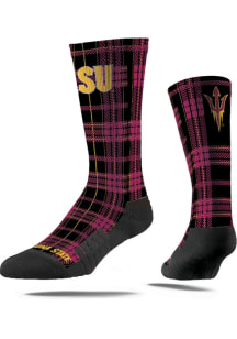Arizona State Sun Devils Collegiate Plaid Mens Dress Socks