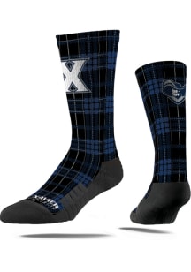 Xavier Musketeers Collegiate Plaid Mens Dress Socks
