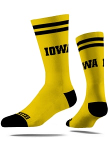 Iowa Hawkeyes Strideline Economy Knit Fashion Logo Mens Crew Socks