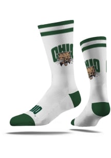 Ohio Bobcats Strideline Economy Knit Fashion Logo Mens Crew Socks