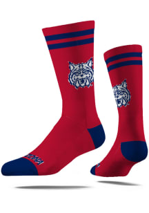 Arizona Wildcats Strideline Economy Knit Fashion Logo Mens Crew Socks