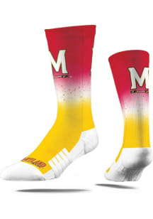 Maryland Terrapins Strideline Dip Dye Mens Crew Socks - Red