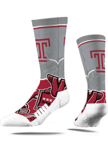 Temple Owls Strideline Tear Out Mens Crew Socks